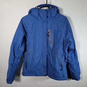 Columbia Titanium Womens Ski Jacket Blue OmniTech Size Med Waterproof Breathable